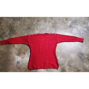 Ralph Laren Sweater Women’s M Long Sleeve Round Neck Apple Red Sweatshirt